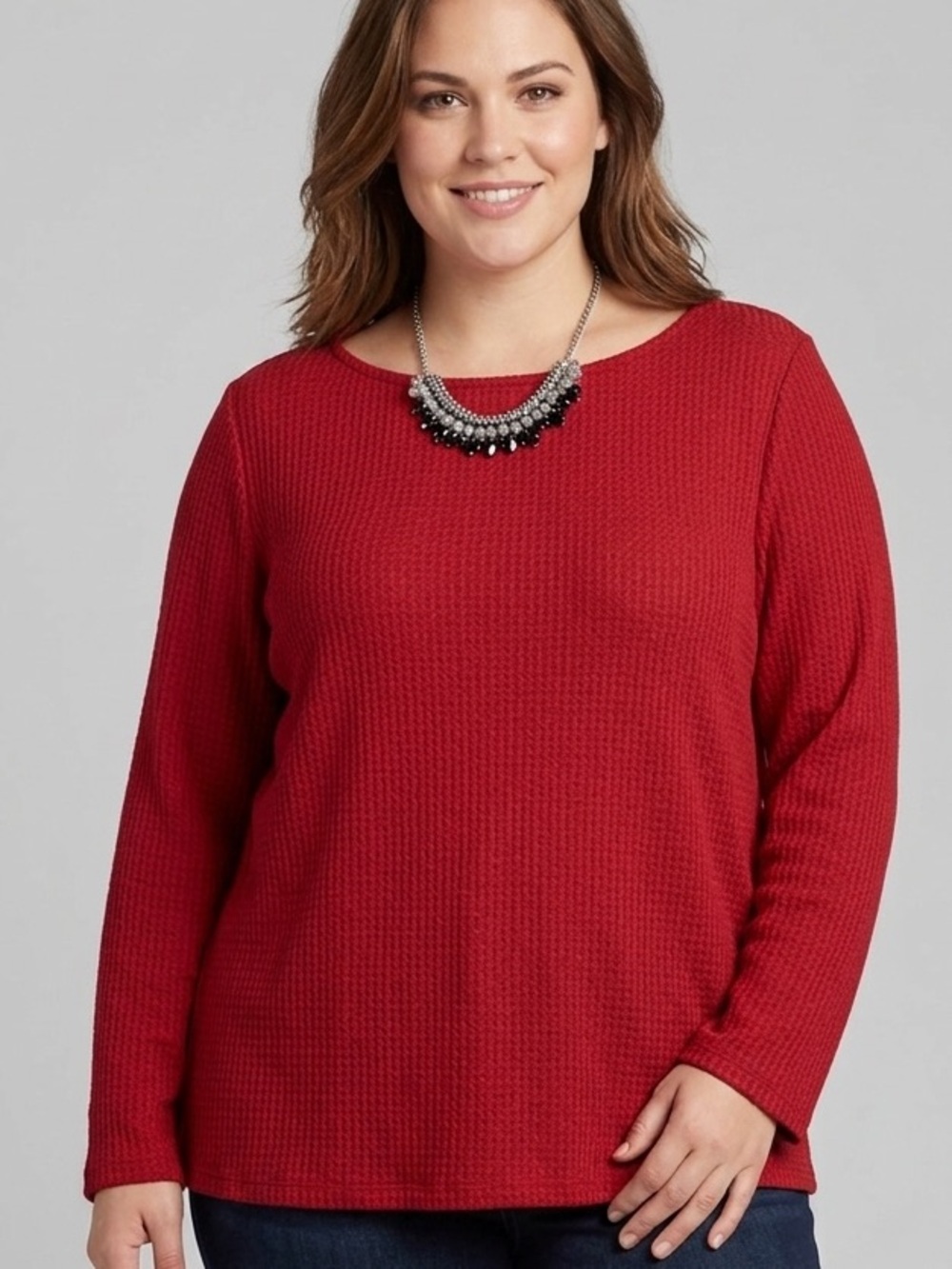 PENNINGTONS Red Long Sleeve Scoop Neck Sweater size 5X